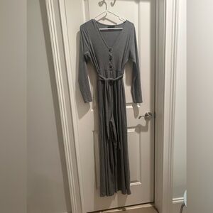 ASOS Maternity Gray Long Sleeve Jumpsuit Size 8